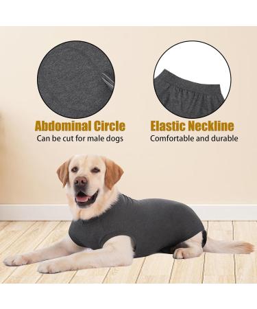 Dog Surgery Recovery Suit | Medical Pet Shirt for Male/Female Dogs | Spay Alternative | Protect Wounds | XS Grey - Buy Online on GoSupps.com