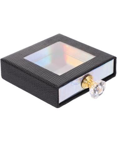 Toyvian Bo te Cils Tiroir Carr e Noire Fen tre Ouverte Coffret de Rangement Compact pour Faux Cils tui en Papier Pratique pour Usage Personnel et Professionnel Support Portable pour