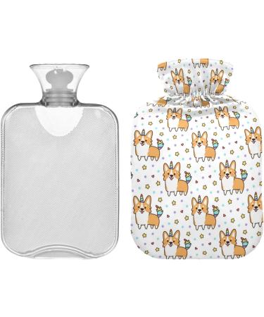 Corgi Unicorn Hot Water Bottle - 2L Heat Relief Bag for Pain & Headaches | Warming Water Bed Warmer - Buy Online on GoSupps.com