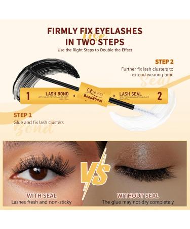 QUEWEL Waterproof Eyelash Glue | Strong Adhesive for Home Use | Improved Brush Head | 1 Pack (5ml) - Buy Online on GoSupps.com