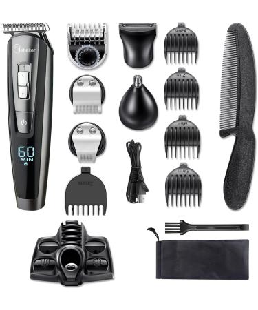 Hatteker 5-in-1 Hair Clipper & Beard Trimmer Kit for Men - Cordless Waterproof Groomer USB Rechargeable Precision Trimmer - Buy Online on GoSupps.com