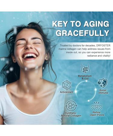 DRFOSTER Marine Collagen Peptides Powder for Joint Support, Hydrolyzed Type I & III Fish Collagen with MSM + GC, Hyaluronic Acid & Vitamin C for Skin, Hair & Nails, Wild-Caught Fish, 35 Servings - Buy Online on GoSupps.com