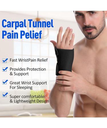 Fereesaoi Carpal Tunnel Wrist Brace Night Support - Left Hand Wrist Splint for Carpal Tunnel Syndrome, Tendonitis, Arthritis - Pain Relief and Arm Stabilizer - Buy Online on GoSupps.com