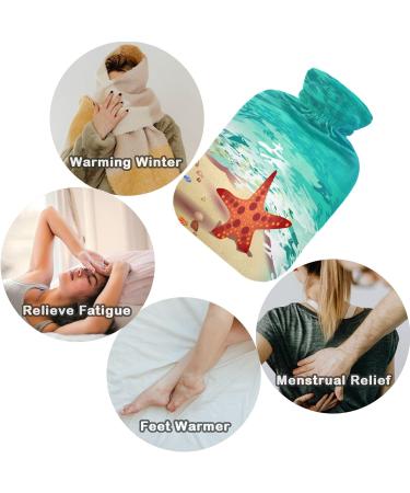 NAANLE 2L Watercolor Heat Bottle - Transparent Hot Water Bottle for Bed Hand & Feet | Large Heat & Cold Therapy for Pain Relief - Buy Online on GoSupps.com