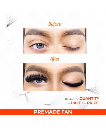 Premium Premade Fan Eyelashes Mixed Length Pack - 6D to 14D | C/CC/D Curl 8-20mm | 0.03/0.05/0.07 Thickness | Wispy Loose Eyelash Extensions - Buy Online on GoSupps.com