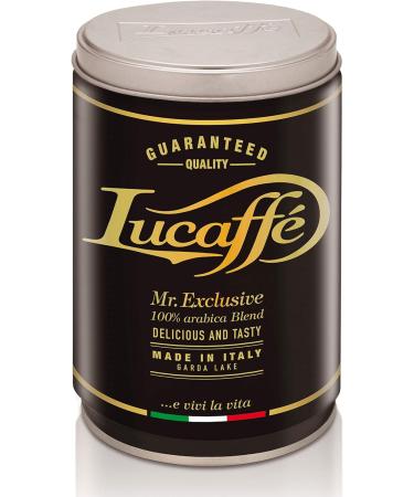LUCAFF Mr. Exclusive Arabica coffee beans 250gr x 12 steel can coffee beans Arabica origin South America Asia Africa. Coffee beans sweet taste medium aroma of toast Italian artisan roast - Buy Online on GoSupps.com