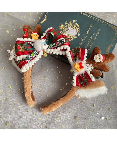 AJTUTUS Christmas Lolitas Hair Clip with Hat/Deer Antler Embellishments Handmade Lolitas Hair Accessories for Little Girl Women - Buy Online on GoSupps.com