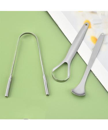Metal Tongue Scraper for Adults - 3 Pack | Oral Cleaning, Bad Breath Improvement & Fresh Breath - Buy Online on GoSupps.com