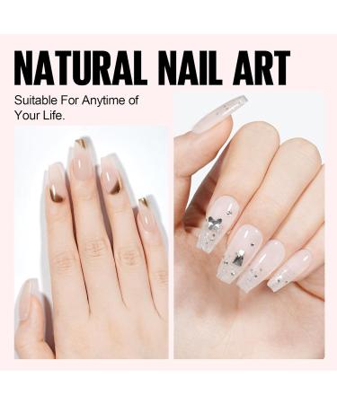 TOMICCA 4PCS Jelly Nude Pink White Gel Nail Polish Set - Sheer Clear Crystal Translucent French Manicure DIY Home Kit 8ML - Buy Online on GoSupps.com