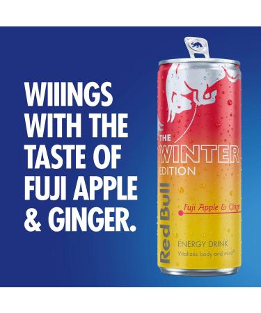  Red Bull Red Bull Winter Edition Fuji Pack of 12 Apple and Ginger Energy Drinks 250ml - Buy Online on GoSupps.com