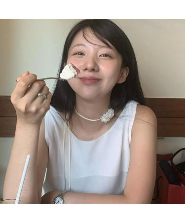 Buy Oralgo's Irregular Flower Trailer Collar Necklace | Adjustable Black Flower Neck Chain with Colorful Pearls - International Shipping Available - Buy Online on GoSupps.com