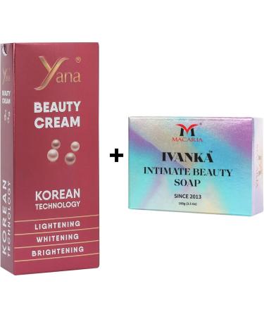 Yana Cosmetics Pvt ltd Yana Private Part Whitening Brightening Lightening Cream For Women with Ivanka Intimate Beauty Intimate Private Parts Whitening Soap - Buy Online on GoSupps.com