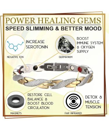 Buy Pipihome Magnetic Hard Tape & Elegant Magnetic Therapy Bracelets - Anti-Fatigue Slimming for Men & Women | Improve Blood Circulation & Lose Weight - Buy Online on GoSupps.com