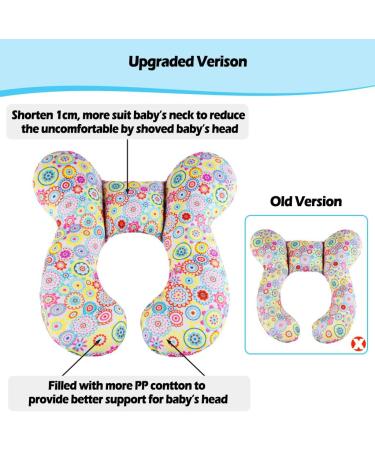 KAKIBLIN Baby Travel Pillow - Flower Design | Neck and Head Support for Car Seat and Pushchair - Buy Online on GoSupps.com