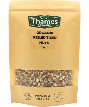 Organic Peeled Tiger Nuts - Whole Raw Vegan No Additives No Preservatives - High in Fiber Protein and Essential Fats - Perfect for Snacking Baking and Cooking - Thames Organic 500g Sweet 500g - Buy Online on GoSupps.com