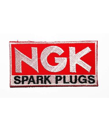 manufactures and Sells Spark Plugs Important Parts in Motor Vehicles Logo Patch Embroidered Sew Iron On Patches Badge Bags Hat Jeans Shoes T-Shirt Applique