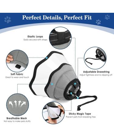 Vavopaw Rauskrause Dog Leck Protection Collar - Soft Breathable Waterproof Adjustable XS - Lightweight & Recyclable Pet Elizabethane - Gray - Buy Online on GoSupps.com