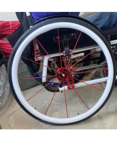 1Pair Wheelchair Push Rim Covers 24Inch 22Inch Rear Wheel Sports Wheelchair Cover Wheelchair Hand Push Protective Sleeve/Black/24In White 22In