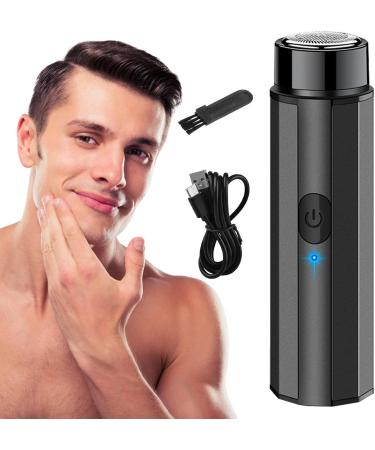 Travel Electric Rechargeable | Electric Shavers for Men Face | Mobile Pocket Size Foil Shaver Wet Dry Use USB Rechargeable Beard Shaver Portable Hair Black - Buy Online on GoSupps.com