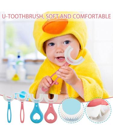 BfnzBdnz Kids Toothbrushes U- Shaped Toothbrush Soft Silicone Brush Head Toothbrush Oral Teeth Cleaning Toothbrush for Children's Soft Toothbrush 360 Silicone U-Shaped Toothbrush Toddlers Pink Pink-m - Buy Online on GoSupps.com
