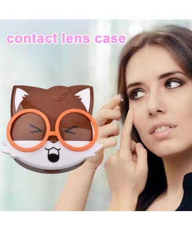 Anulely Contact Lens Travel Case - Portable Cartoon Animal Box for Glasses | Squirrel-In-Song Organizer for Everyday Use & Outdoor Travel - Buy Online on GoSupps.com