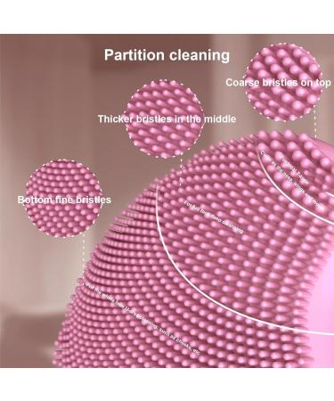 Face Cleansing Brush | Soft Silicone Face Brush - Rechargeable Vibrating Waterproof Skin Care Tool for Deep Cleansing Firming Exfoliation and Enhanced Pink (English) - Buy Online on GoSupps.com