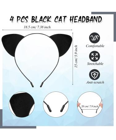 Lounsweer 8 Pcs Face Gems Temporary Tattoos with Cat Ears Headband - Black Rhinestone Makeup Jewels for Women - Mardi Gras Festival Cosplay - Buy Online on GoSupps.com