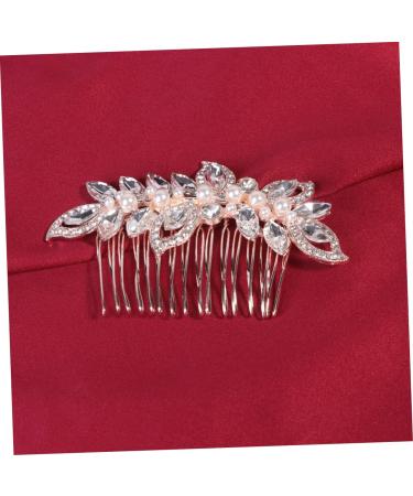 Angoily 1pc Bridal Headdress Pearl Accessories Diamond Hair Comb Insert Hair Comb Wedding Hair Accessories Headwear Tiara Rhinestone Hair Comb Bride European and American Hairpin - Buy Online on GoSupps.com