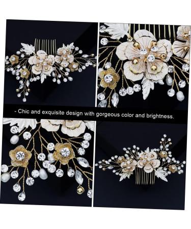 DOITOOL 1pc Comb Pearl Hair Pin Bridal Headdress Prom Hair Accessories Bridal Hair Barrette Bridal Hair Clip Headwear Decor Tiara Retro Rhinestone Headwear The Flowers Decorate Bride Alloy - Buy Online on GoSupps.com
