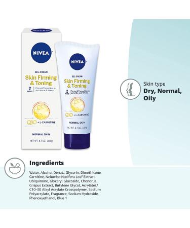 Nivea Skin Firming & Toning Gel-Cream with Q10 & L-Carnitine - 6.7 oz - Buy Online on GoSupps.com