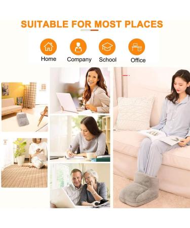 Buy Lyeiaa Electric Foot Warmer - Super Soft Heating Pad for Cozy Feet - Gray | Goodbye Cold Feet in Bed! - Buy Online on GoSupps.com