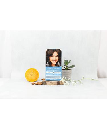Tints of Nature 4N Medium Brown Natural Permanent Hair Dye - Nourishing Grey Coverage, 130ml - Buy Online on GoSupps.com