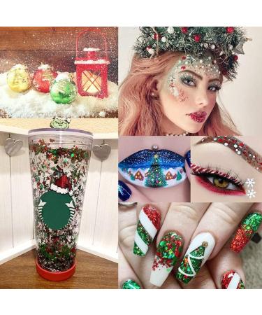 12 Grid Snowflake Nail Sequins Art Holographic Christmas Nail Jewelry Decoration - Buy Online on GoSupps.com
