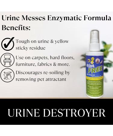 UrineFree - PetFresh - Odor & Stain Remover from any surface Suitable for Carpets Upholstery and Hardwood Floors - for Children Dogs and Cats - Household Uses (4 oz / 118 ml - Pack of 2) - Buy Online on GoSupps.com