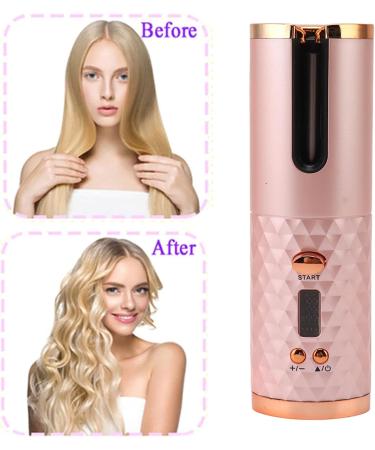 Automatic Cordless Curling Iron - USB Fast Heating & Digital Display Professional Hair Curler for Effortless Styling - Buy Online on GoSupps.com