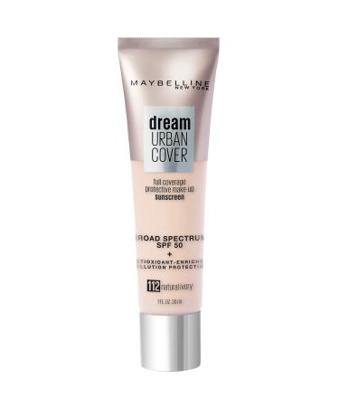 Maybelline Dream Urban Cover Flawless Coverage Foundation SPF 50 - Natural Ivory - 0.6 Ounces