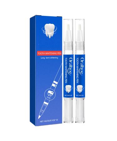 Teeth Whitening Pen (2 Packs) Instant Natural Whitener Treatments Teeth whitening Gel Safe Effective Painless No Sensitivity Travel-Friendly for Teeth Whitening Removes Years of Stains