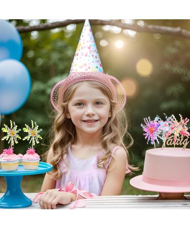 25Pcs Foil Firework Cupcake Toppers Sparkle Tinsel Cupcake Toppers Foil Fringe Birthday Cake Toppers Fringe Firework Shape Cake Decoration Cocktail Fruit Toothpicks Cake Flowers Toppers Decoration - Buy Online on GoSupps.com