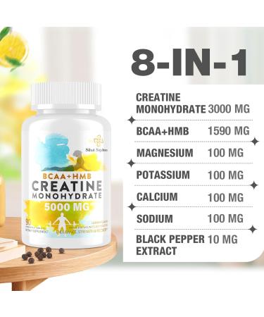 8-in-1 Chewable Creatine Tablets - 5000mg High Absorption Delicious 90 Count for Men & Women | International Shipping - Buy Online on GoSupps.com