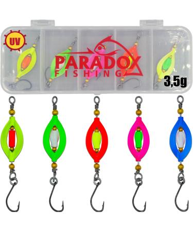 Paradox Fishing 5x Twister Spinner 3.5g I Forellekader Set For trout fishing spoon set trout bait spoon 5x spinner 3.5g