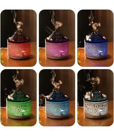 180ml Auto Shut Off Aromatherapy Diffuser & Humidifier - White Volcano Flame Essential Oil Diffuser for Bedroom - Buy Online on GoSupps.com