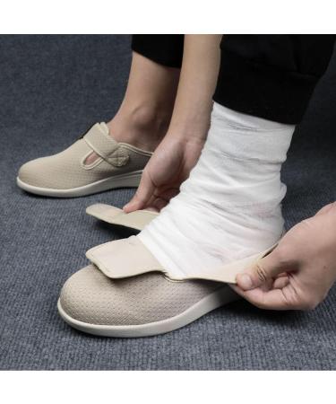 MisFun Diabetic Shoes for Men - Orthopedic Slippers for Foot Fracture Recovery - Black, Size 6.5 - Buy Online on GoSupps.com