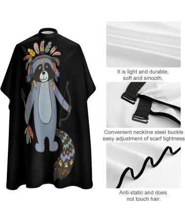 Buy Indian Raccoon Panda Professional Hair Cutting Cape Snap Closure Hairdressing Apron for Salons & Barbers International Shipping - Buy Online on GoSupps.com