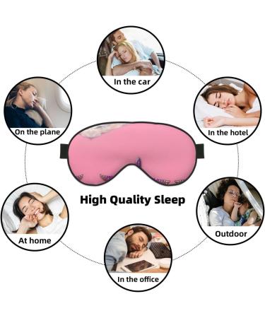 Pink Sand Beach Eye Mask | Soft Adjustable Sleep Mask for Men & Women | Comfortable Black Nighttime Eye Cover - Buy Online on GoSupps.com