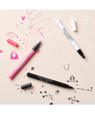 Nails.INC Bright White Mani Marker Nail Pen - Professional Nail Art Tool - Buy Online on GoSupps.com