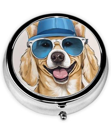 Buy Cute French Bulldog Mini Round Pill Box - 3 Compartment Travel Pill Organizer | Portable Medicine Case for Home & Office - Buy Online on GoSupps.com