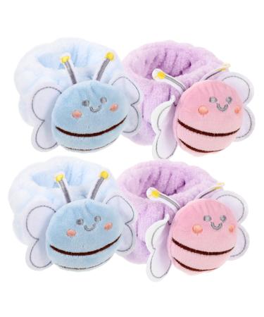 Beavorty 4pi ces Bracelets-serviettes Pour Lavage Du Visage Lot De Confortables Et D licats Pour Exp rience Spa