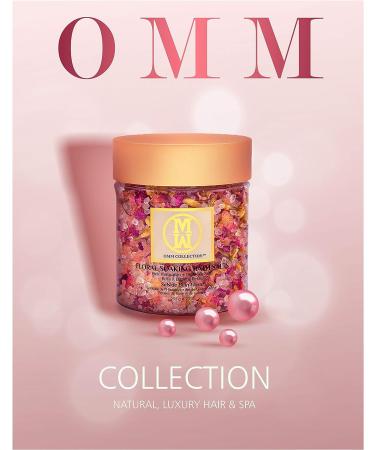 OMM Natural Floral Bath Salt with Rose & Jasmine Petals - Detox Body & Foot Soak, Relaxing Sore Muscles - Pink Himalayan & Dead Sea Salt Flakes - Buy Online on GoSupps.com