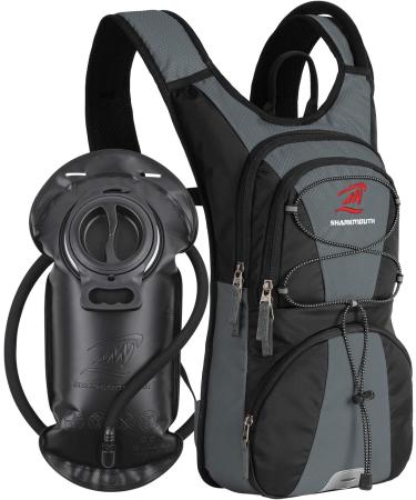 SHARKMOUTH FLYHIKER Hiking Hydration Backpack Pack - 2.5L BPA Free Water Bladder, Lightweight & Comfortable for Day Hikes and Trips - Dark Grey - Buy Online on GoSupps.com