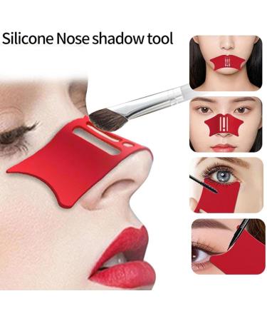 Multifunctional Eyeliner Stencils + Mascara Shield + Highlighter Shield Guard Multifunctional Silicone Makeup Aid for Eyeshadow Wing Eyeliner Tool Suitable for Beginners Red - Buy Online on GoSupps.com